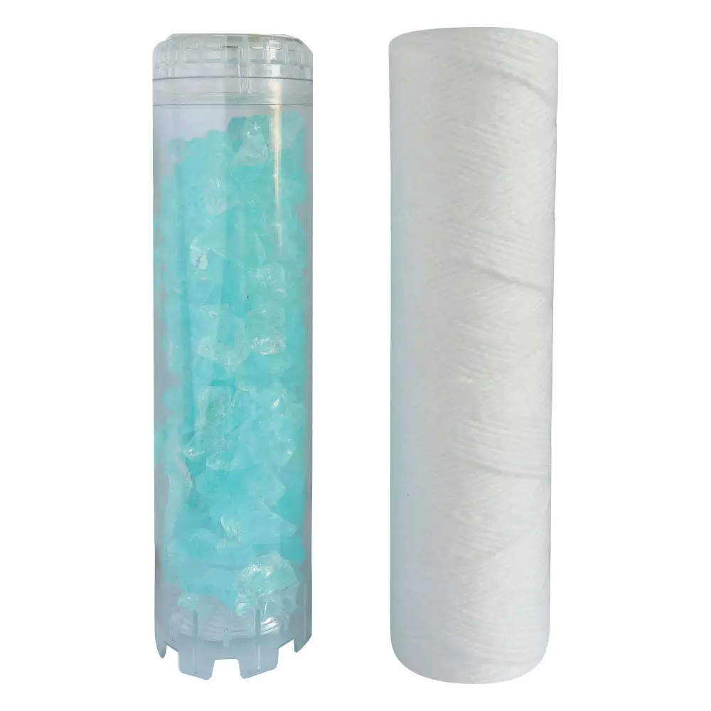 Aquawater - kit de 2 cartuchos: 1 filtro bobinado 1 anticalcáreo