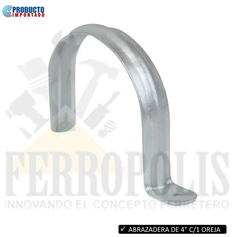 ABRAZADERA C/1 OREJA 4" INC. TORNILLOS ( X PAR )