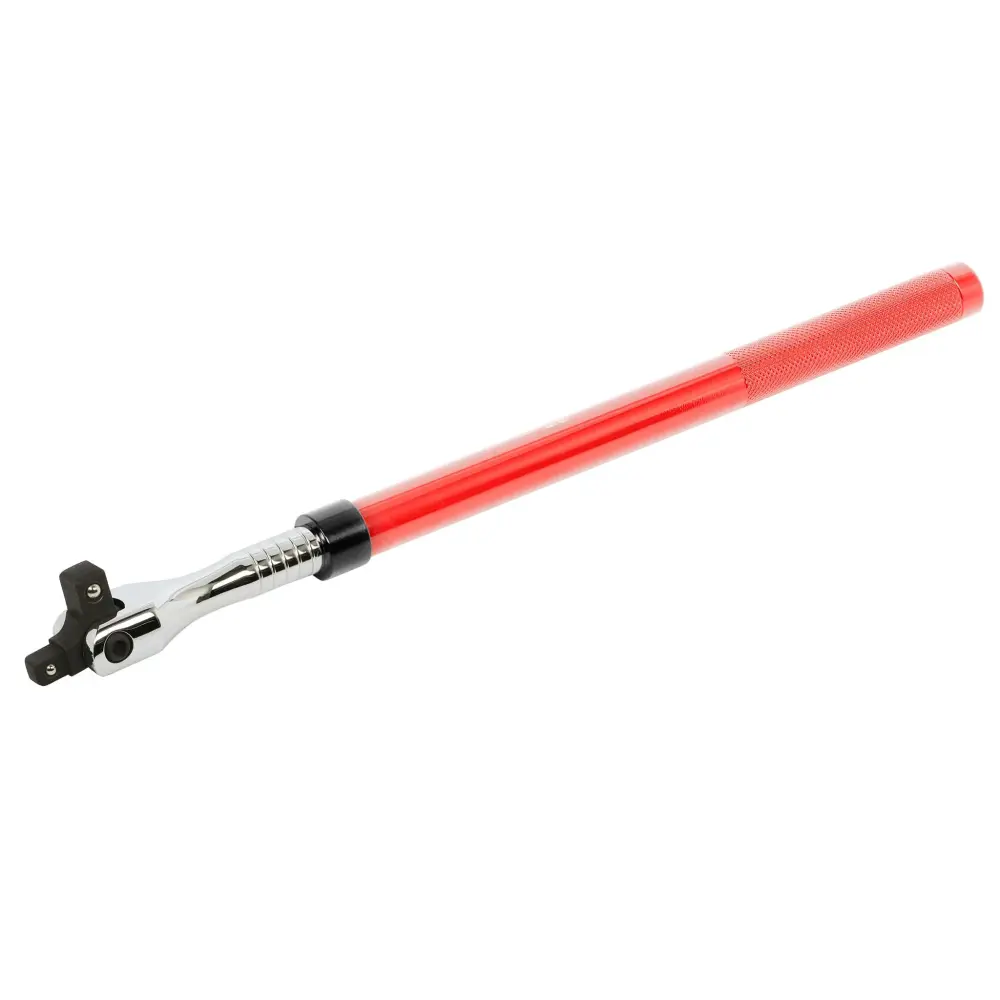 ARES 40007 - Barra rompedora roja extensible de cabezal doble con impulsión de 3/8 de pulgada y 1/2 de pulgada