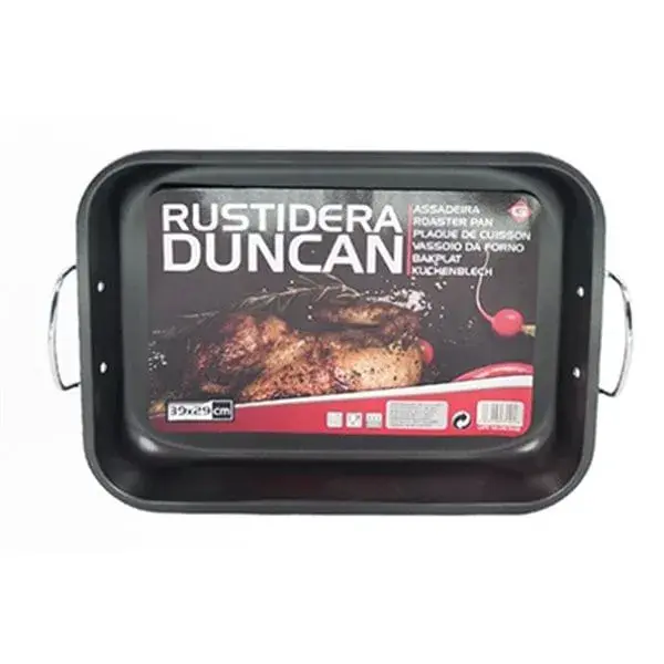 Rustidera Duncan acero inox negro 39x29 cm