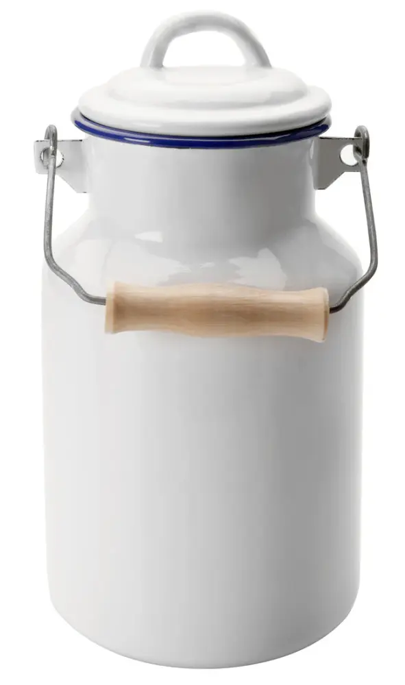 904301 LECHERA BLANCA 1L ACERO ESMALTADO IBILI para Baños Modernos