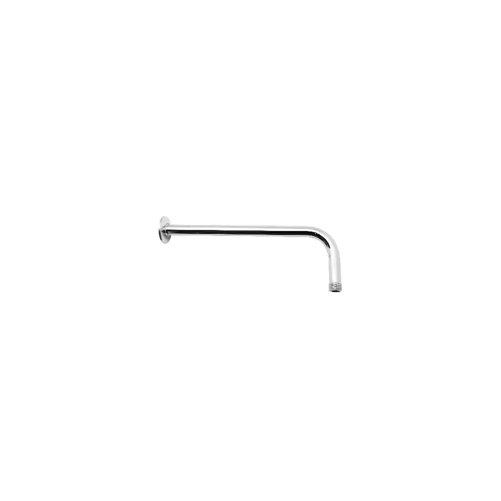 Braccio doccia ottone lunghezza 30 cm pleno di rosone acciaio inox