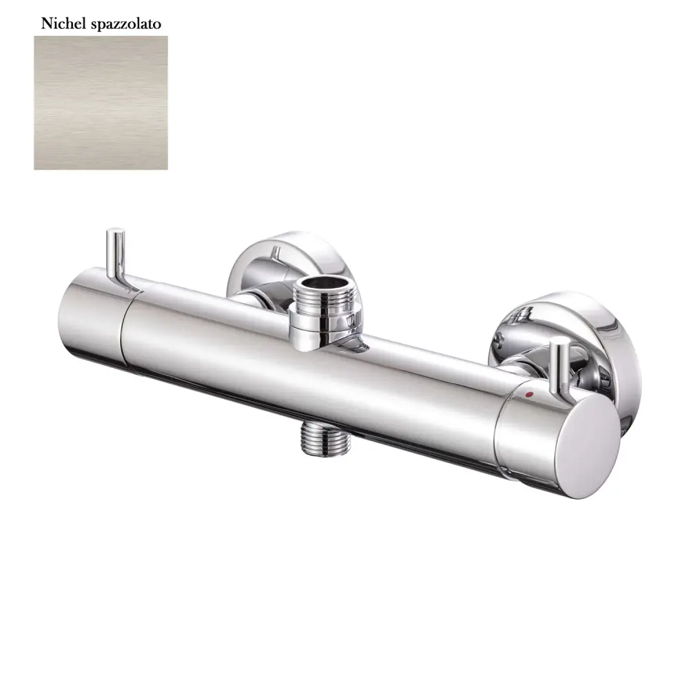 Miscelatore doccia esterno con cartuccia 35mm e deviatore nichel