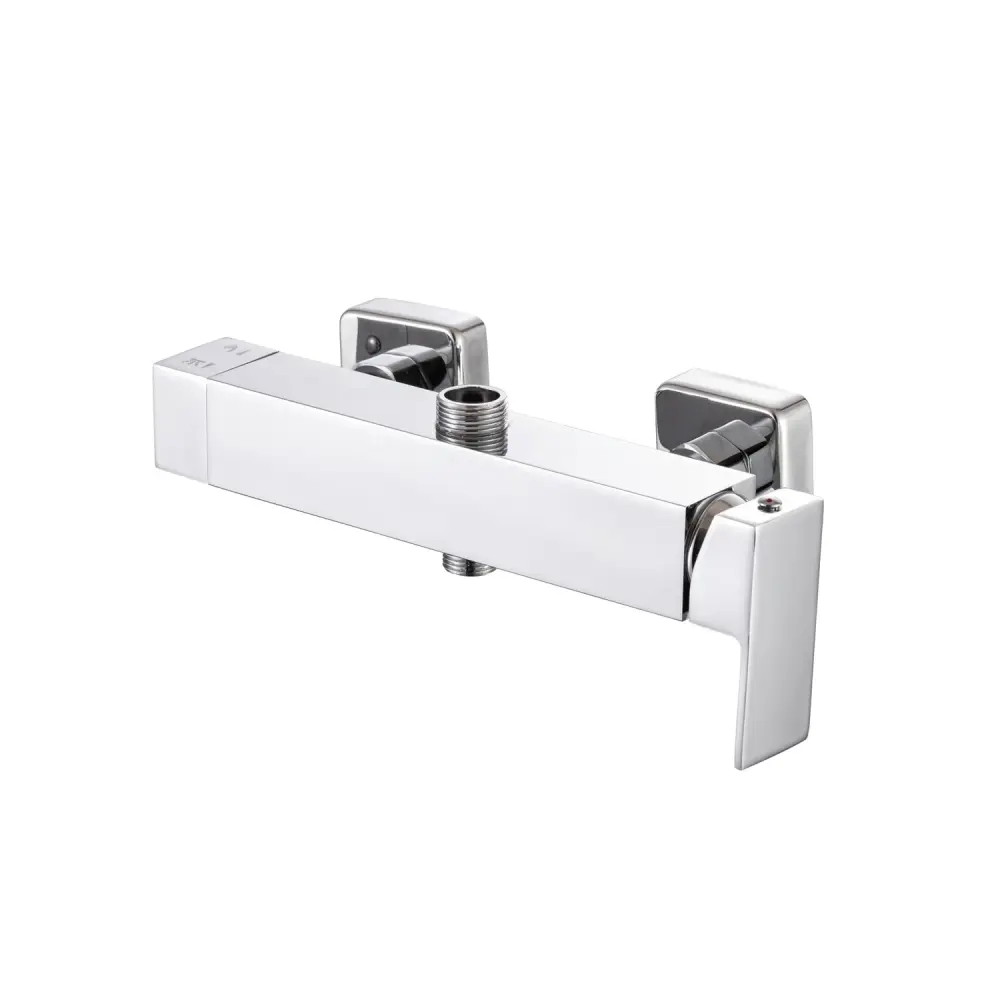 Miscelatore doccia esterno squadrato con cartuccia 35mm e deviatore