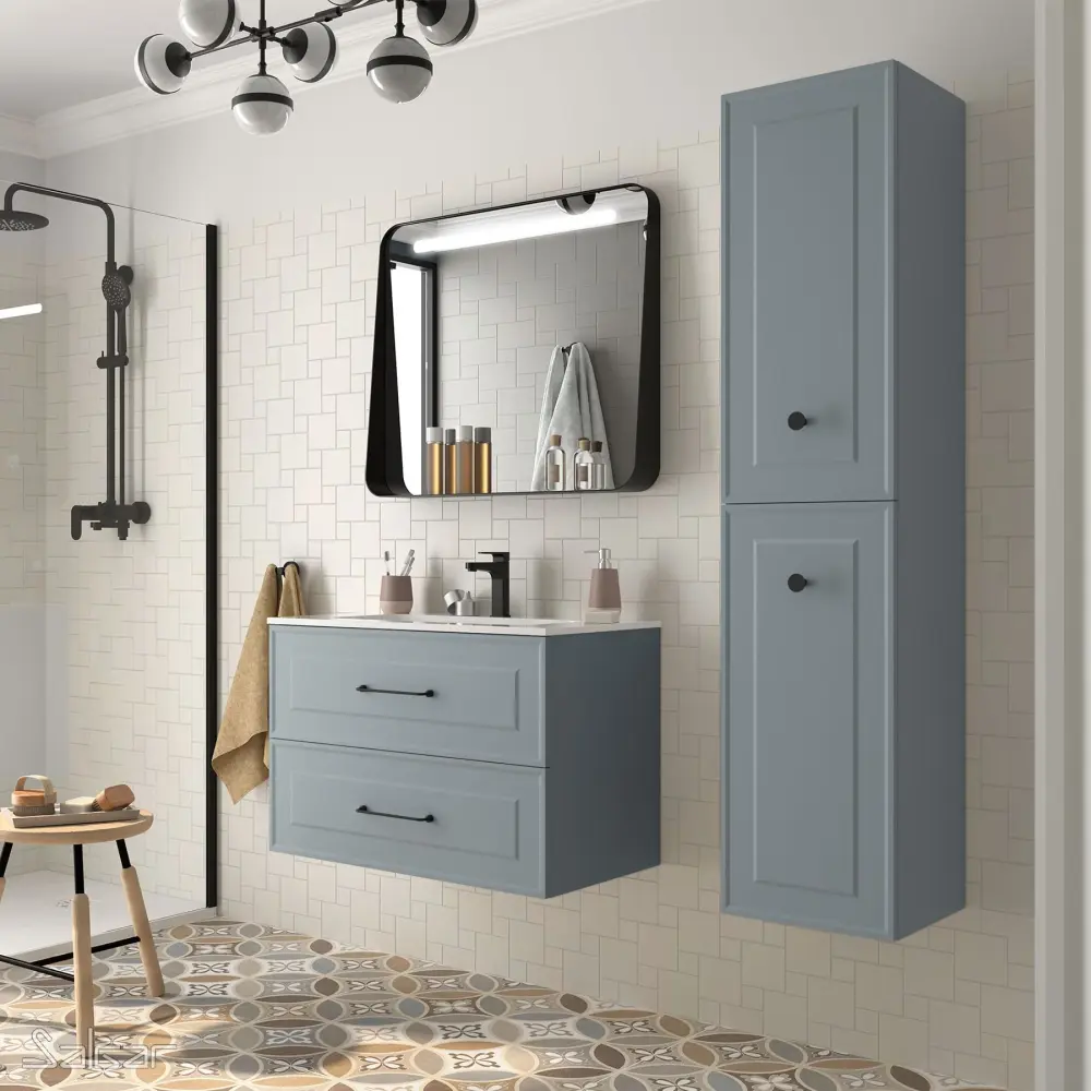 Mueble de baño RENOIR ñil fog 80 cm 2 cajones