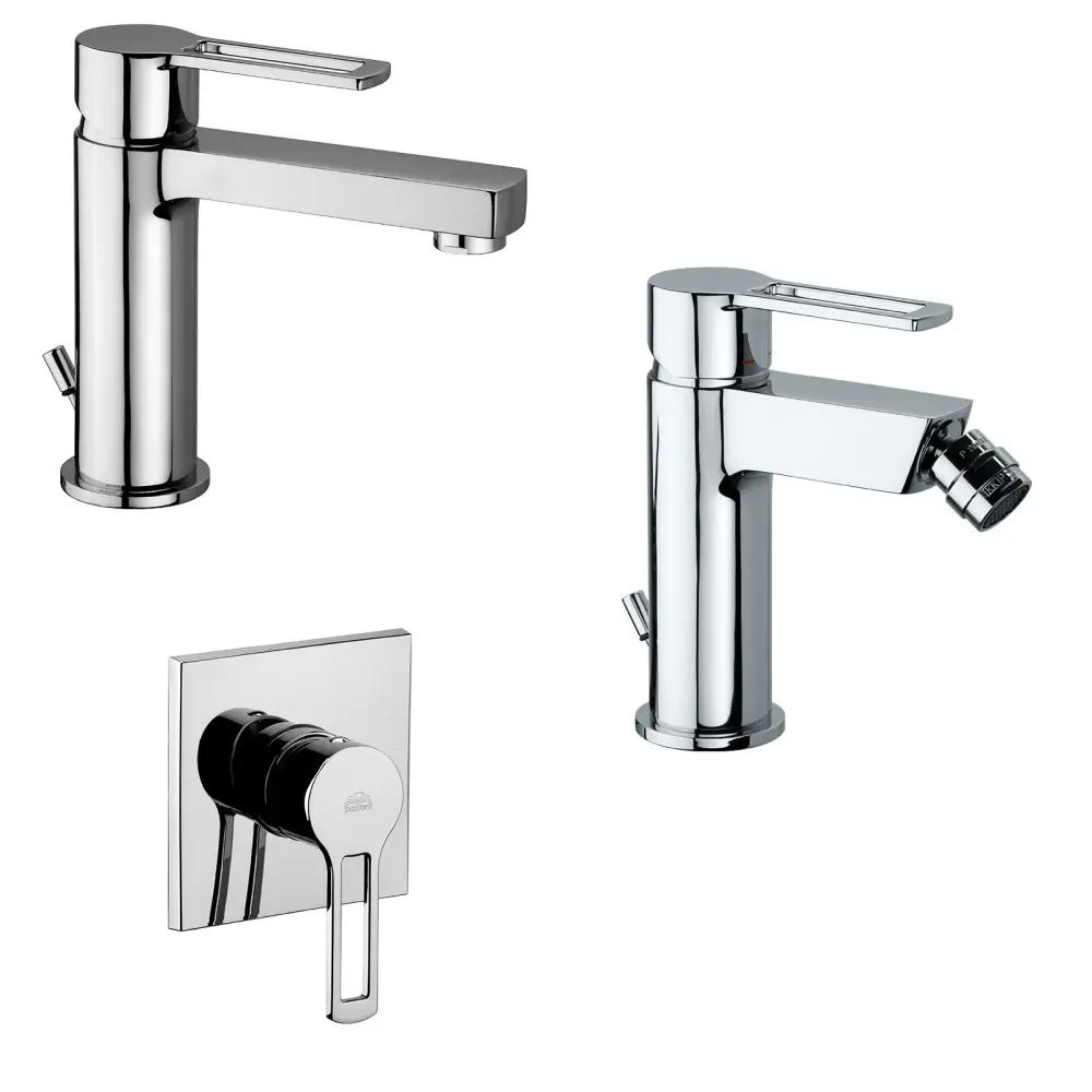 Set de mezcladores Paffoni Ringo lavabo, bidé y ducha Libre de BPA