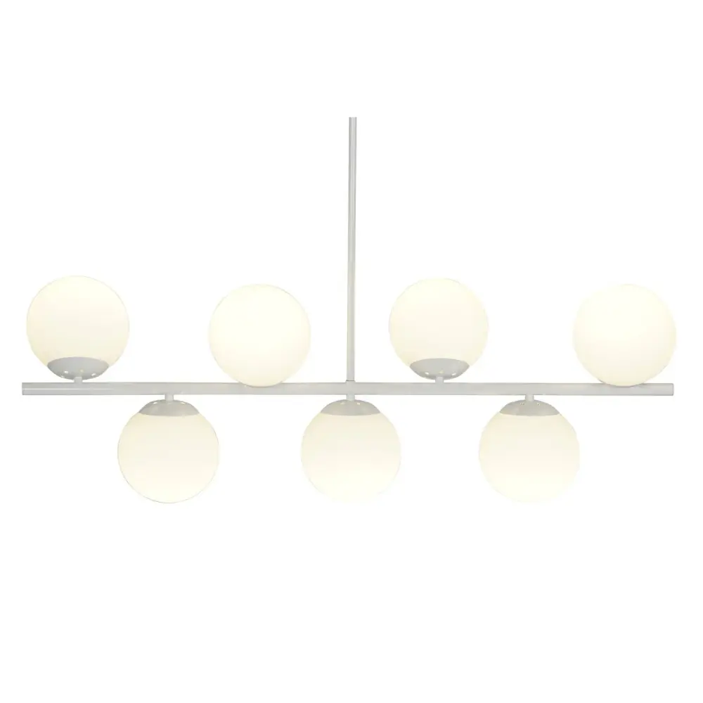 Interruptor de Cadena LAMPARA TECHO METÁLICO CRISTAL 98X21X22 BOLAS BLANCO