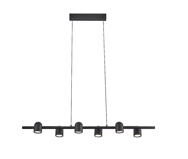 lampara de techo acrilico color negro serie ios 100cm en Cobre