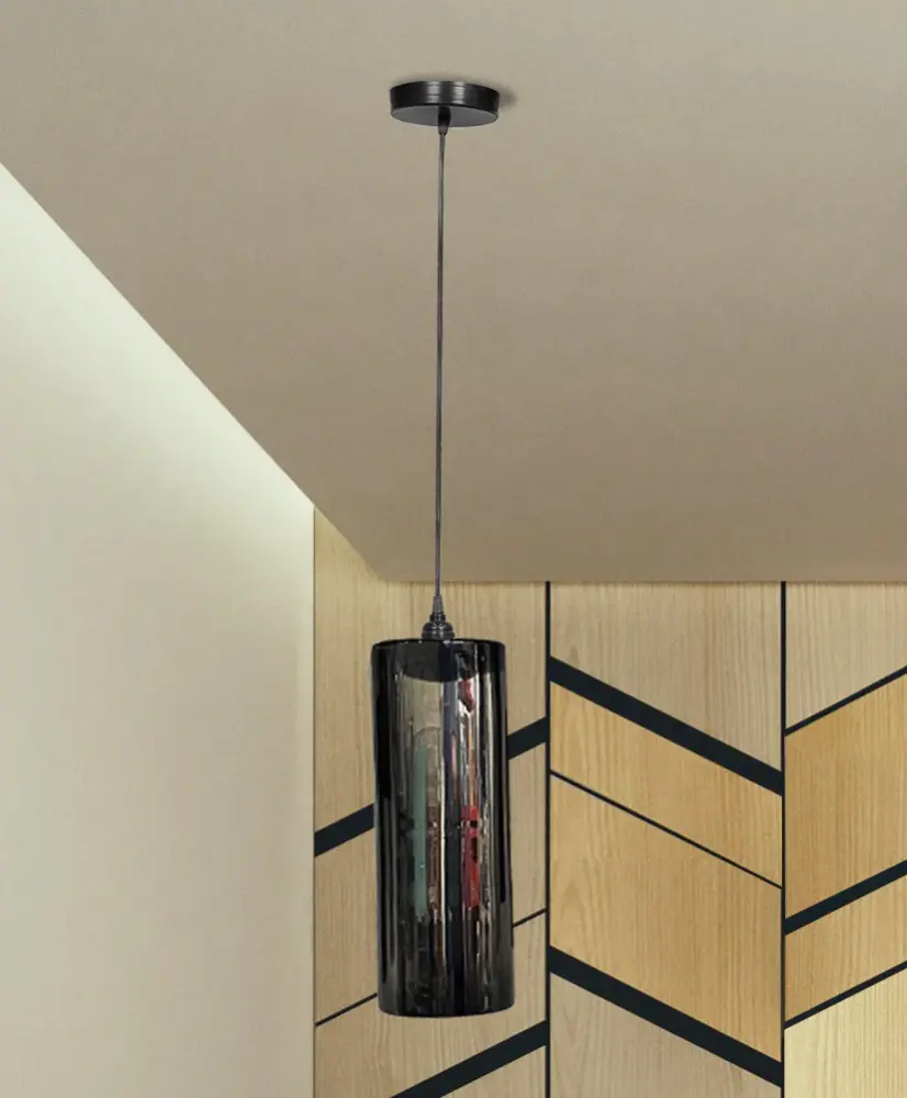 LÁMPARA CILINDRO B NEGRO MERCURIO Resistente la Intemperie