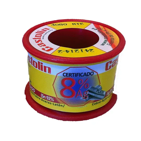 Carrete de estaño 8% plata 2 mm 100 g