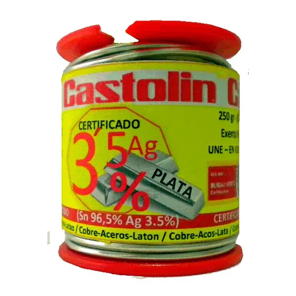 Carrete de estaño 3,5 % plata 2 mm 250 g