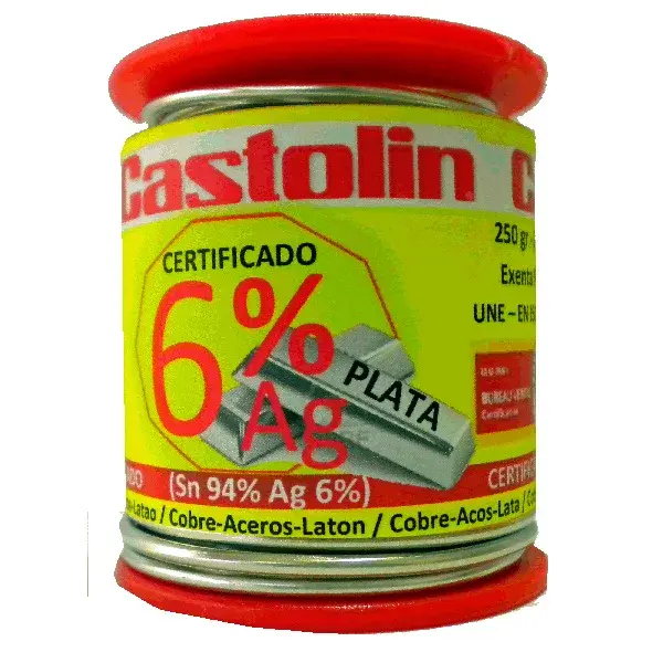 Carrete de estaño 6% plata 2 mm 250 g