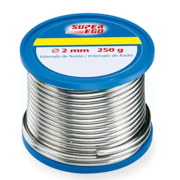 Carrete de estaño 6%plata 2 mm 250 g superego