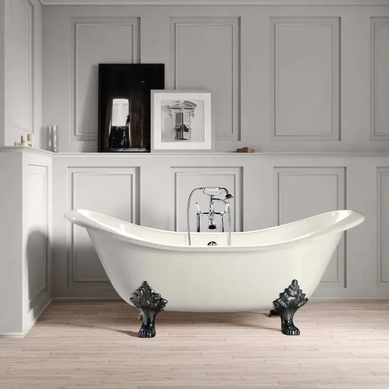 Barra de Sujeción Bañera hierro kingston 168 cm patas cromadas