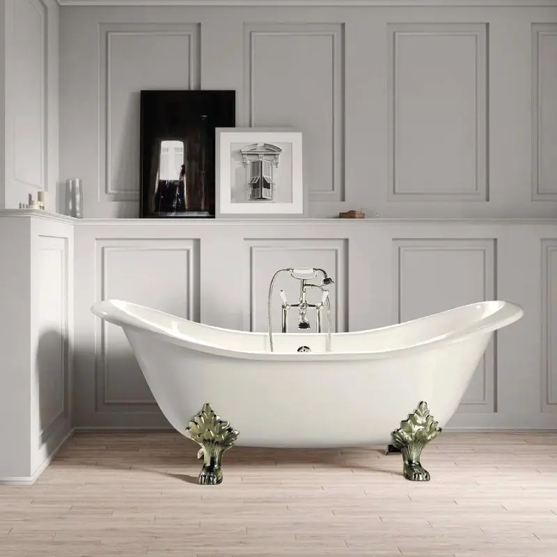 Barra de Sujeción Bañera hierro kingston 182 cm patas doradas