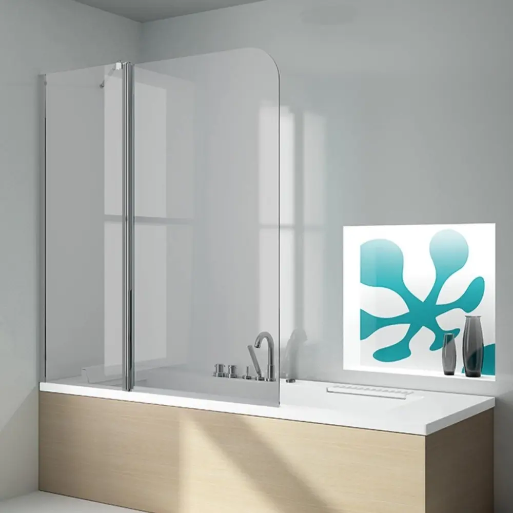 Instalación Profesional Mampara de bañera fija + puerta abatible rita