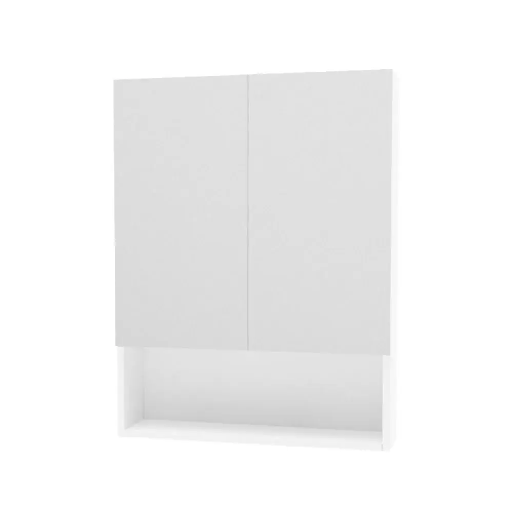 Specchiera da bagno doppia anta '933', cm 62x15,5xh81 - Bianca