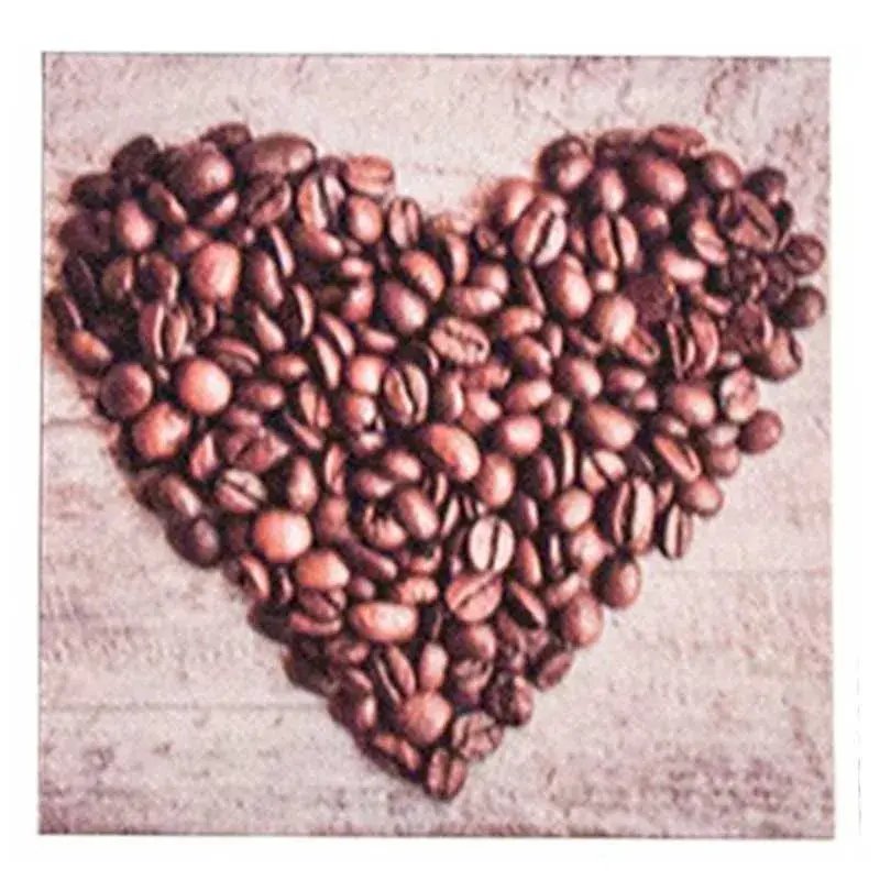 Cuadro Brown Heart marrón 28x28 cm