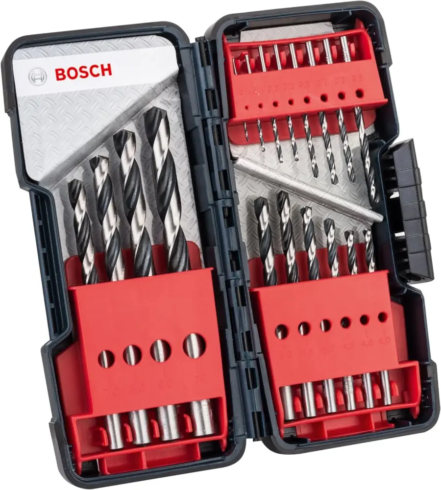 Juego de 18 brocas helicoidales HSS PointTeQ ToughBox BOSCH
