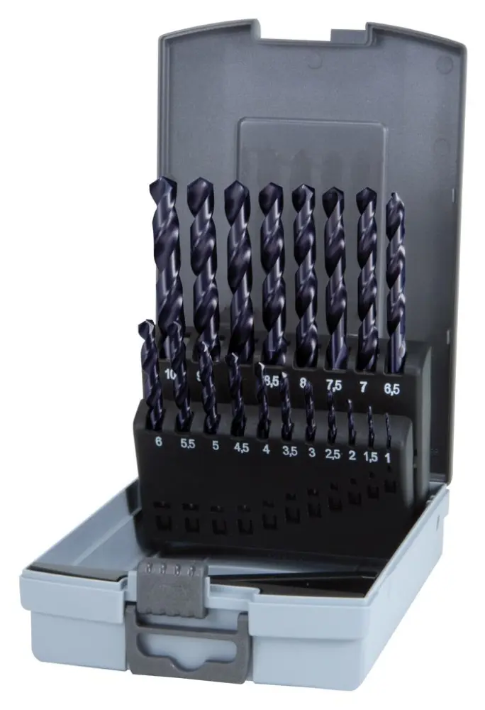Ruko-215214fro-juegos de 19 brocas helicoidales din 338 tipo va hsse-co 5