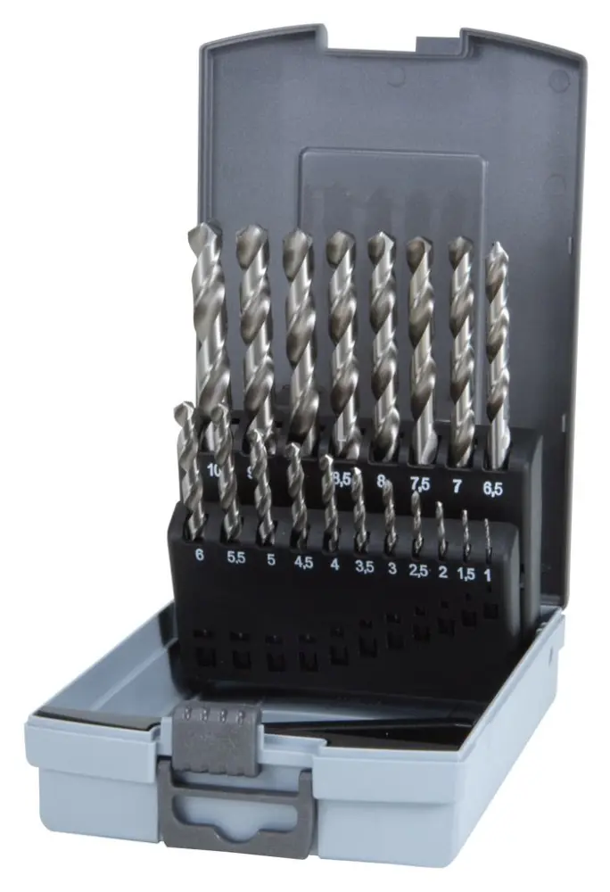 Ruko-815215ro-juegos de 23 brocas helicoidales din 338 tipo n con plaquita
