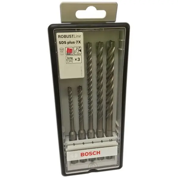 Uso juegos de 5 brocas sds plus-7x 5 / 6 / 6 / 8 / 10 mm - bosch - 2608576199