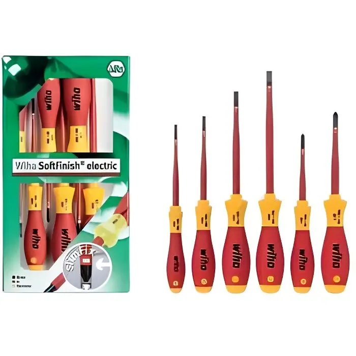 Uso juegos de destornilladores para electricista wiha softfinish slimfix 35389 -
