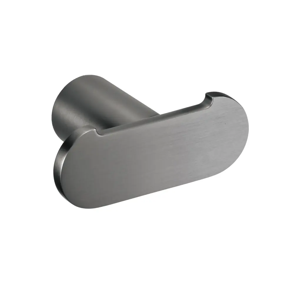 Percha de Baño Doble Negro Grafito 51583GM de Acero Inoxidable