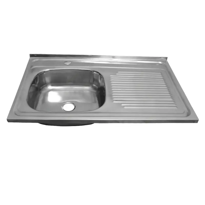 Lavaplato Inox. Brill. 800X500 Sec. Der. Perf. Monom. + Desague