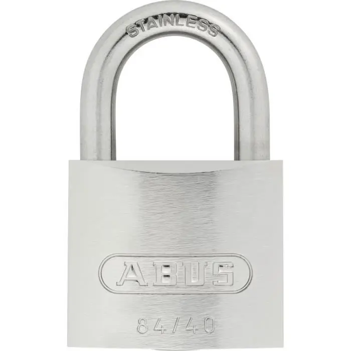 Candado de latón macizo - abus - 84ib/40 - arco de acero inoxidable - pieza