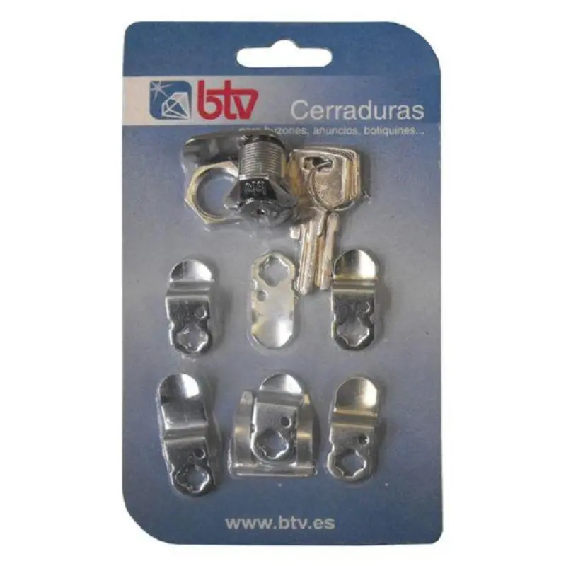Btv kit cerradura buzon universal n 1 cromo ref 60001