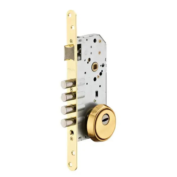 Cerradura de embutir madera con escudo eje 50 x 85 mm