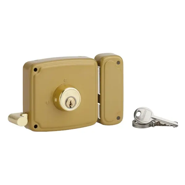 Cerradura de sobreponer con tirador dcha 100x94 eje 50 mm