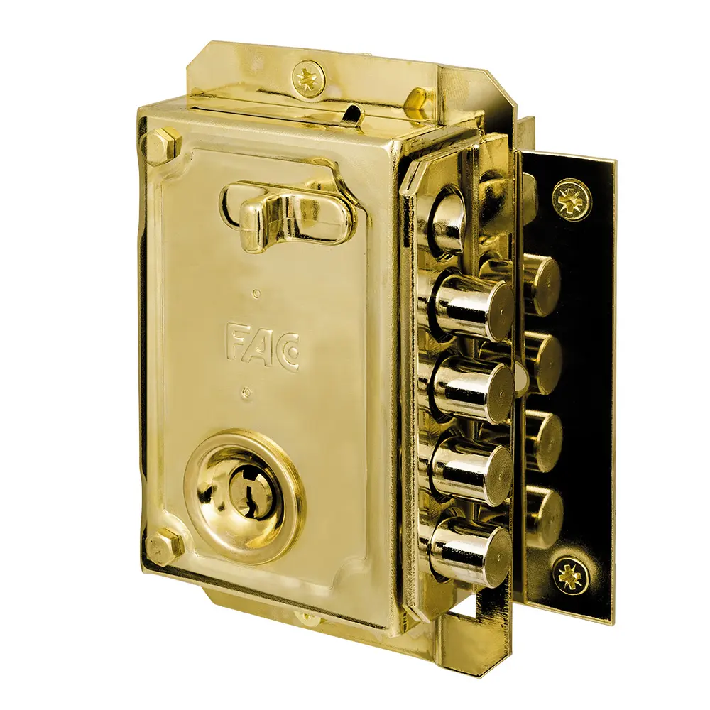 Fac seguridad cerradura s-90 izquierda pintada 11002 con llave serreta