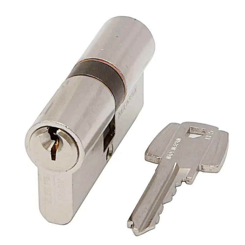 Cilindro de seguridad tesa te5 - niquelado - 70mm (35+35) - 5 pines activos