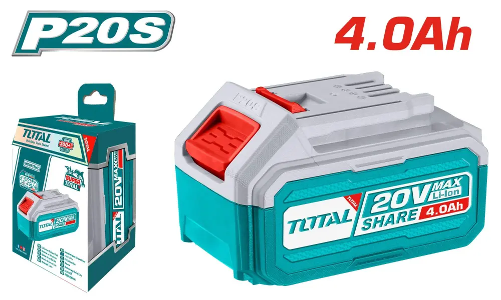 Batterie 20V 4.0Ah TOTAL TUNISIA Outils Pro TFBLI20021