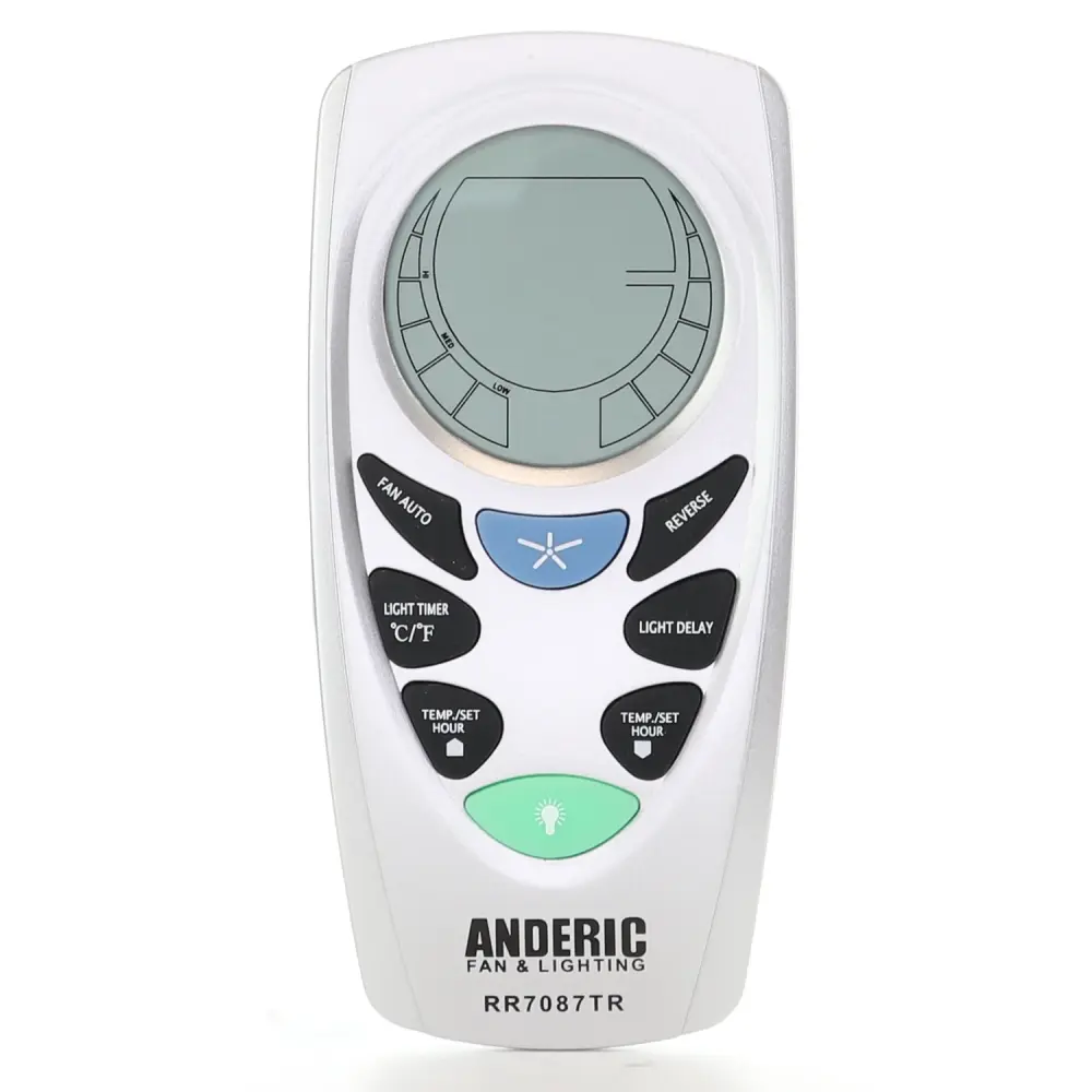 Control remoto Anderic UC7087TR con reverso para ventilador de techo Hampton Bay - RR7087TR