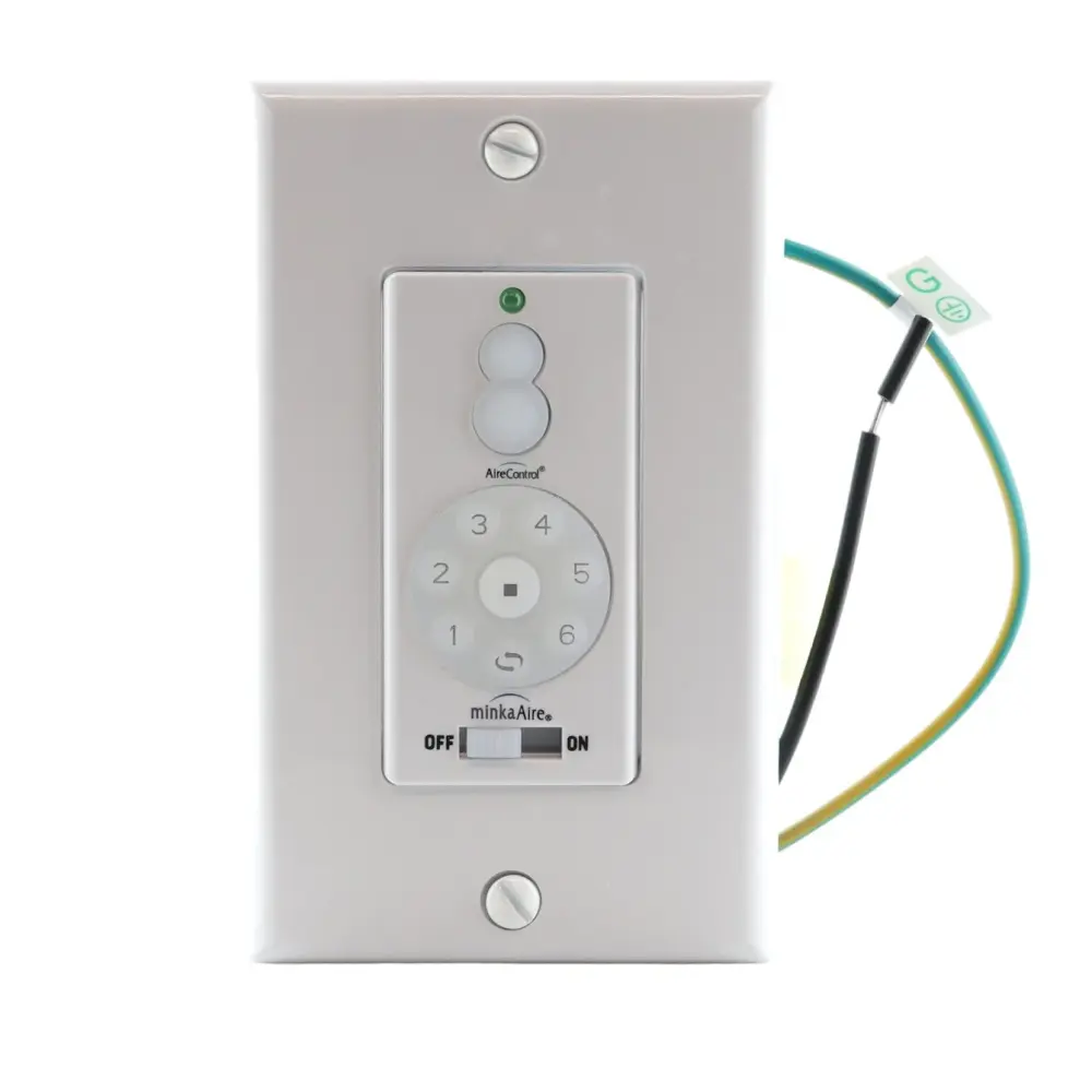 Minka Aire WC500 Con cable Wall Plate Ceiling fan Remote Control | 6-Speed | /Rev | Light Up/Down & Dimming - WC500