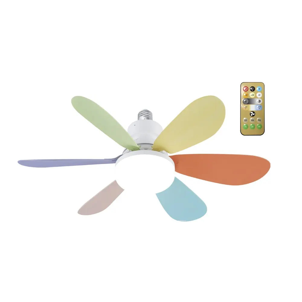 Ventilador o bombilla de techo con luz LED altari E27 colorido cct 18w