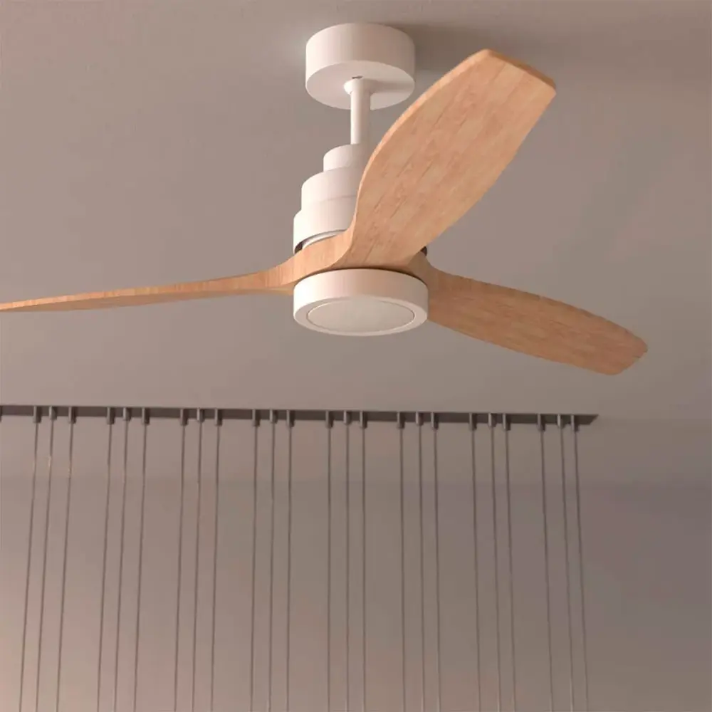 Ventilador de techo Cecotec EnergySilence Aero 5250 Alabastro Design 40W 3 aspas mando distancia blanco/madera