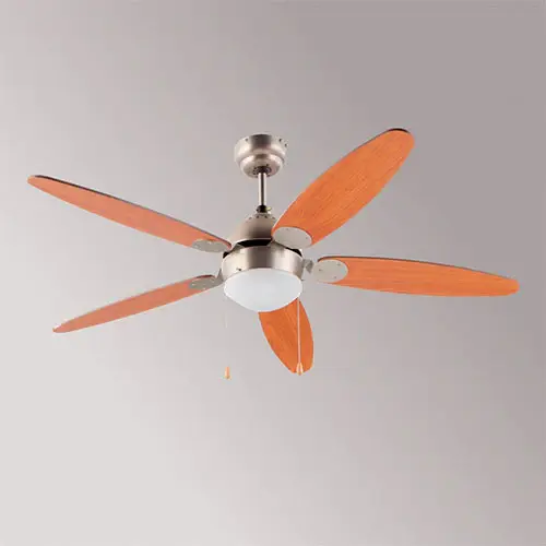 Ventilador de techo con luz 30CM 5 aspas FM VT130 5A Madera
