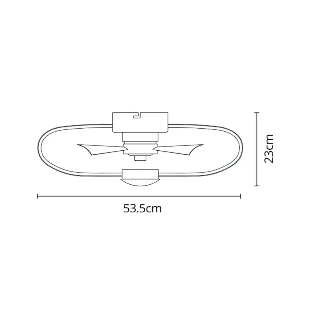 Ventilador de techo Jura Lumit LED 74W 5 aspas WiFi + mando Ø53,5 cm