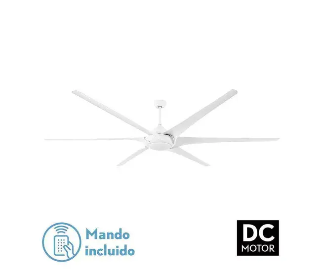 ventilador de techo metálico color blanco serie moncayo 254cm