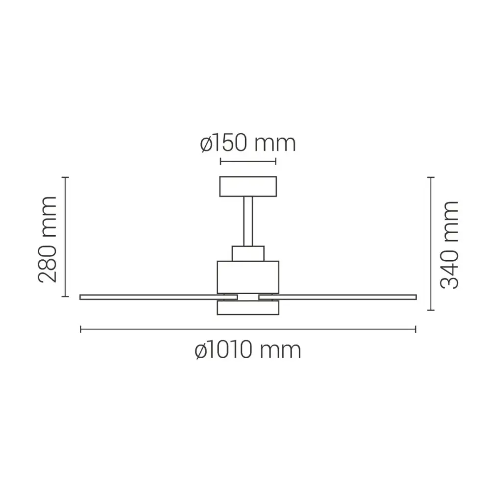 Ventilador de techo Multicolor M Sulion 6 aspas reversibles blanco/natural Ø101 cm