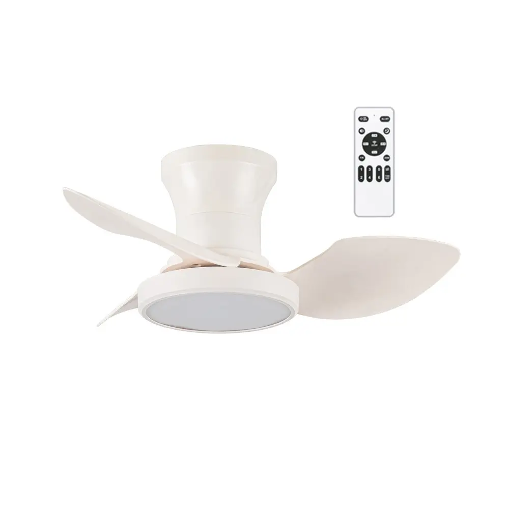 Ventilador de techo pequeño con luz LED 20w milfero blanco cct suave ø66cm