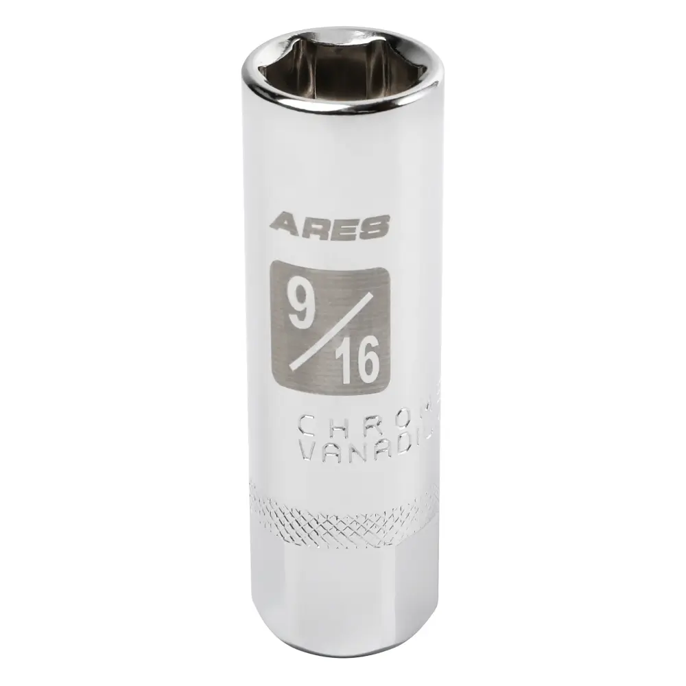 ARES 11021 - Dado magnético para bujías con accionamiento de 9/16 pulgadas y 3/8 pulgadas