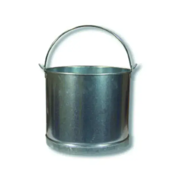 Cubo galvanizado recto flores