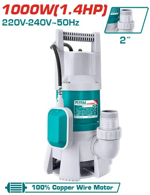 TWP810001 – Pompe Vid Cave TOTAL 1000W – Drainage Efficace