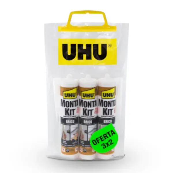 Pack cartucho Montakit 400g Brico UHU 3x2 uds