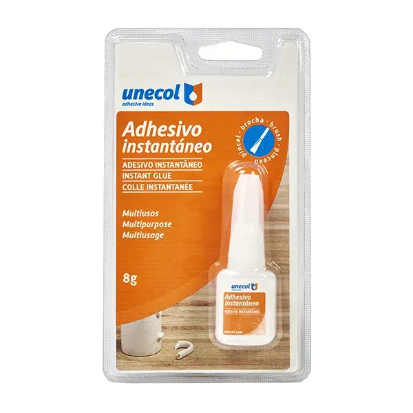 Adhesivo instantáneo con pincel 8 g unecol